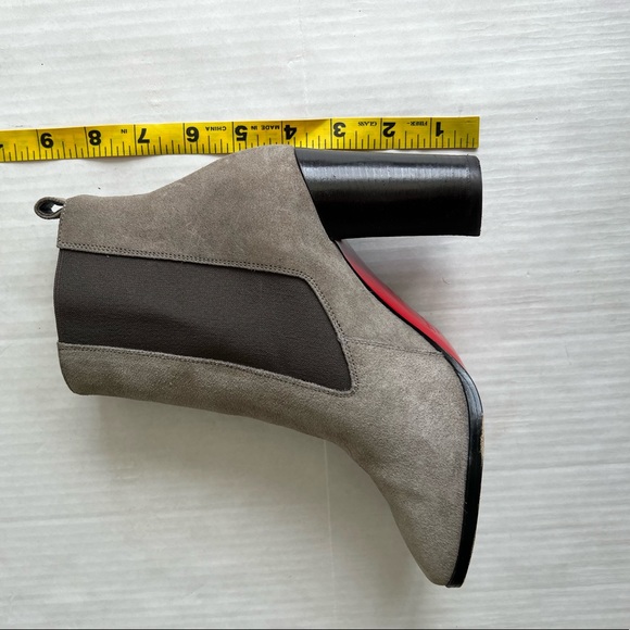 Christian Louboutin Crosta Verabotta 85 Chelsea Boots Grey Black Ankle Booties - Picture 11 of 11
